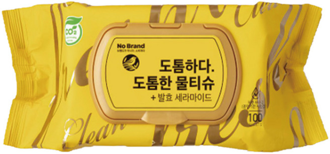 노브랜드 도톰한 캡형 물티슈 100매, 305g, 8개