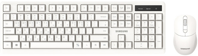 삼성전자 저소음 무선키보드마우스세트 SP-R1600 멤브레인 키보드 저소음 마우스 사무용 가정용, SP-R1600W, 화이트, 일반형