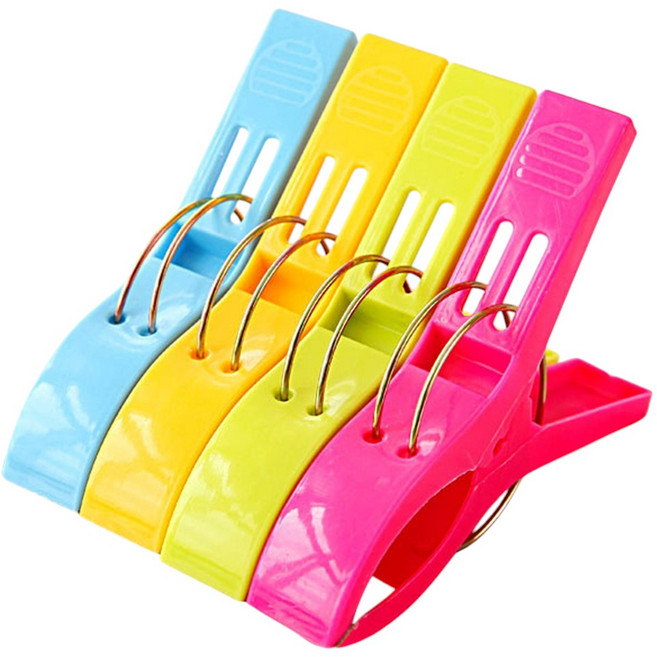 바이트 컬러 대형 빨래집게, 11.2x8.5x2cm, 8개, 혼합색상