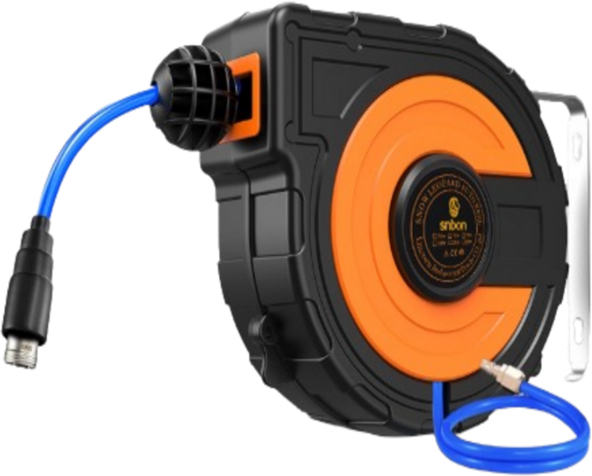 SNBON 고압 자동 에어호스 에어릴 벽걸이, 20M에어릴(외경8mm), 1개, 본품(배터리없음)