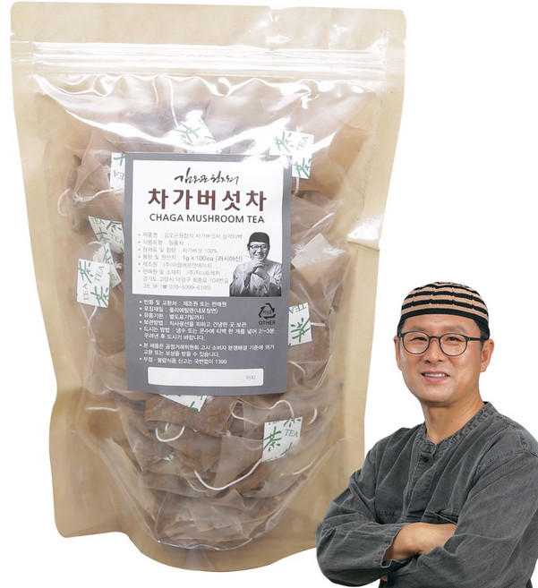 김오곤원장의 차가버섯차 티백 100포 chaga mushroom Tea, 1개, 1g, 1개, 100개입