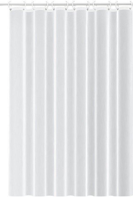 반투명 글라스 샤워 커튼 아일렛 형 고리 세트 방수 욕실 커텐 홈인테리어 목욕 용품 화장실 화이트