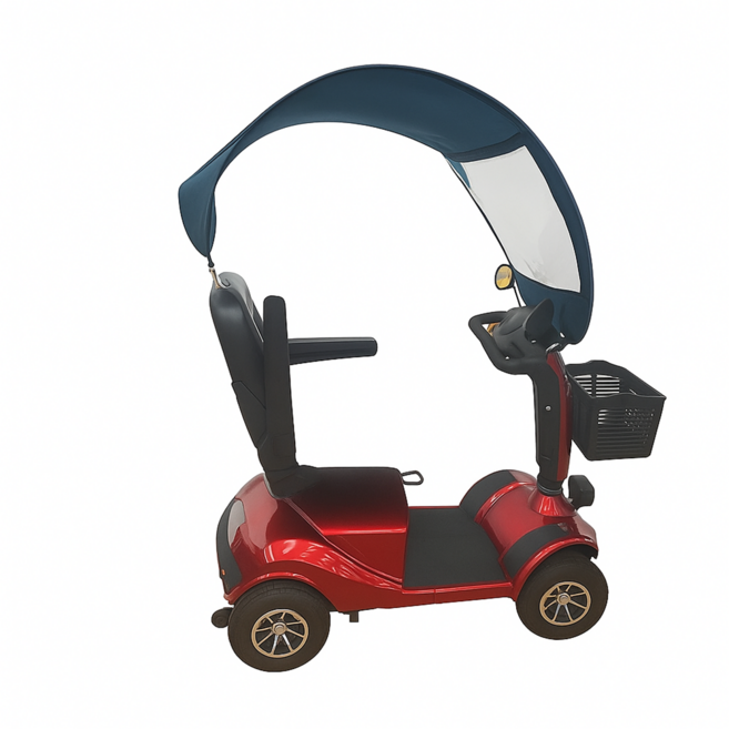 국내 특허 전동 스쿠터 노인 전동차 캐노피 햇빛가리개 바람막이 우산 비막이 커버 차광막 차양막 햇빛 차단, 1개