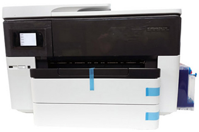 HP7740 무한잉크 1400ml A3 복합기 프린터 안료 hp 오피스젯 프로 7740 2단 급지 양면인쇄 모바일 프린팅 와이파이 hp 무한공급기 7612 hp7510 후속모델, 1.대용량염료1400ML, 1.대용량염료1400ML