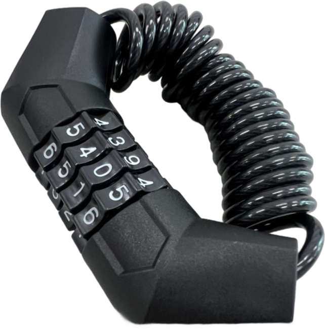 미크론툴 도난방지 자전거 자물쇠 다목적 미니 와이어 잠금장치, 1개, 다크블랙