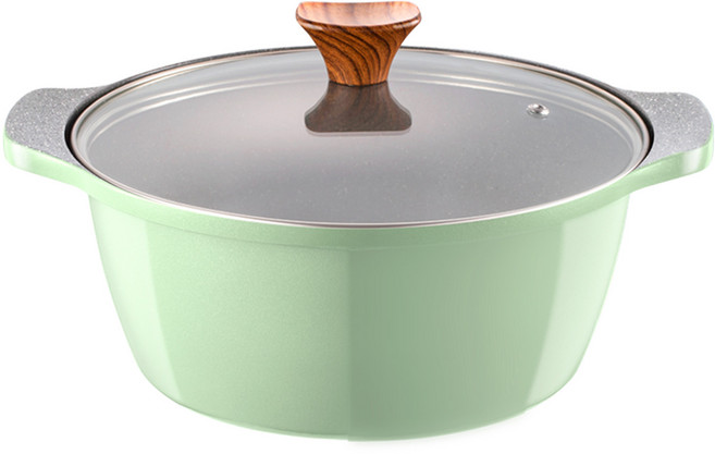 캡스톤 글램레트로 인덕션용 편수냄비, 22cm양수냄비 올리브 인덕션, 1개