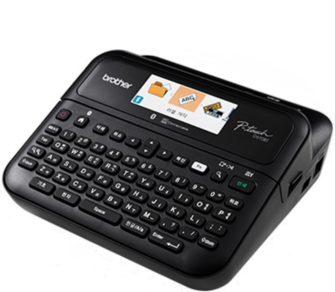 브라더 올라운더 블루투스 휴대용 라벨프린터, 1세트, PT-D610BT+라벨테이프