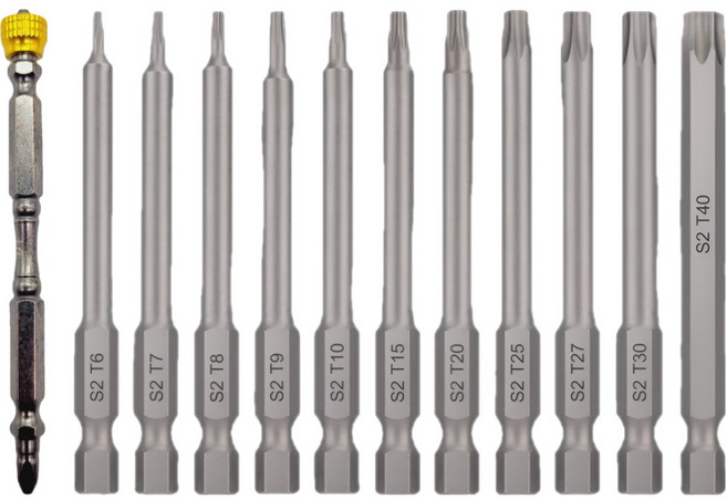 수코리아 임팩드라이버 드릴 별 렌치 비트 12종 세트 100mm [ 세트 ], 1개