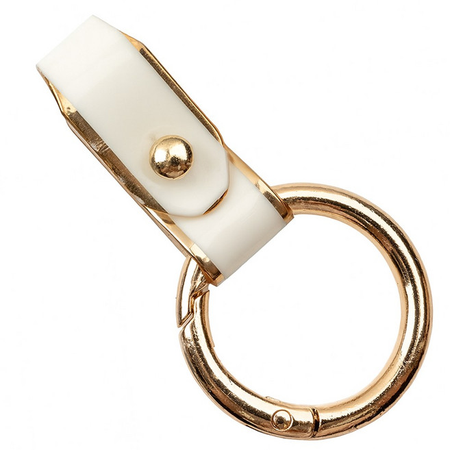 바이어블 원형 TPU 스트랩 키링 키홀더 키링 TPU 키 케이스 스트랩 KH13, 화이트골드, 1개