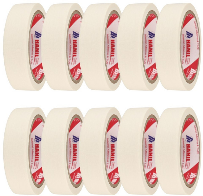 한일 마스킹 테이프 종이테이프 25mm x 20M, 10개