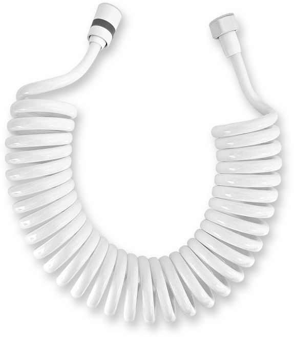 황동 스프링호스 코일샤워호스 꼬임방지 pu, 화이트, 5m