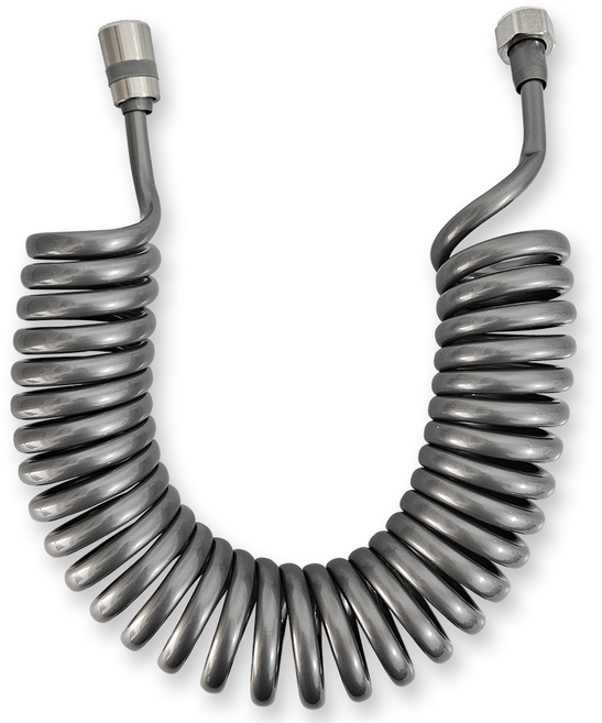 황동 스프링호스 코일샤워호스 꼬임방지 pu, 그레이, 5m