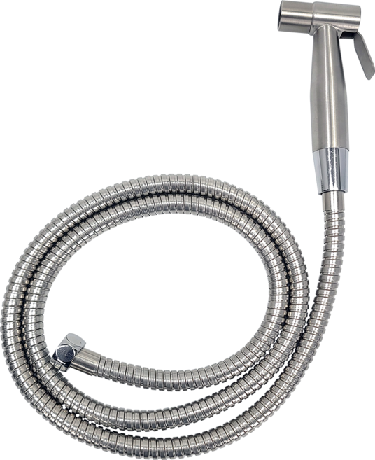 욕실 스프레이건 국산 메탈호스 세트, 1.5m, 1개, 실버
