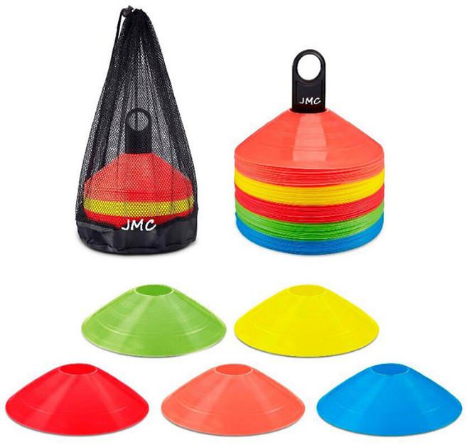 접시콘 50개 트레이닝 콘 축구 꼬깔 콘 훈련용품 축구콘 풋살 거치대 가방 포함, 1개