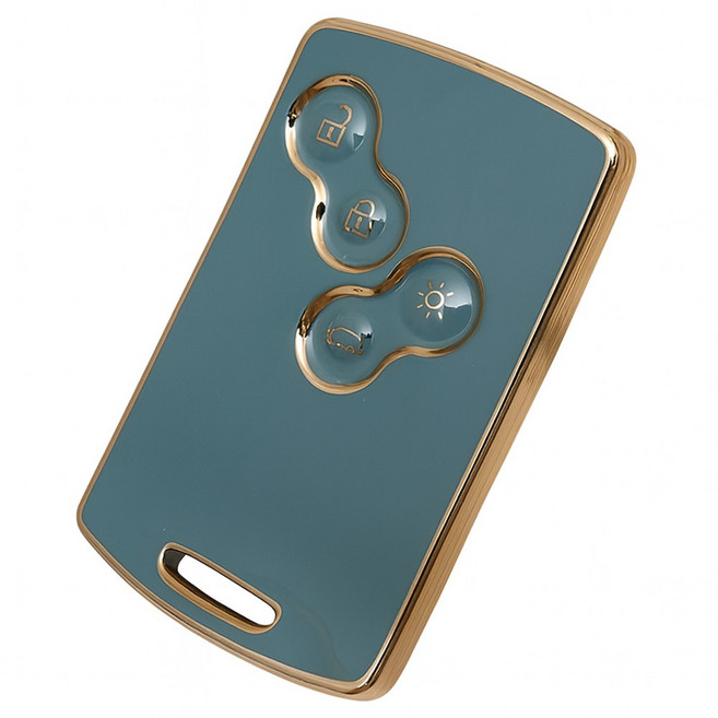 바이어블 르노삼성 호환 자동차 tpu 스마트키 키케이스 키홀더 4버튼, 그레이골드 (VA-TA60)