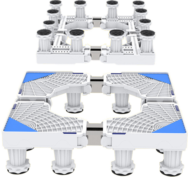 Raon 세탁기 받침대 12발, 1개, 더블 강화 프레임 화이트 12발 RJS-F03