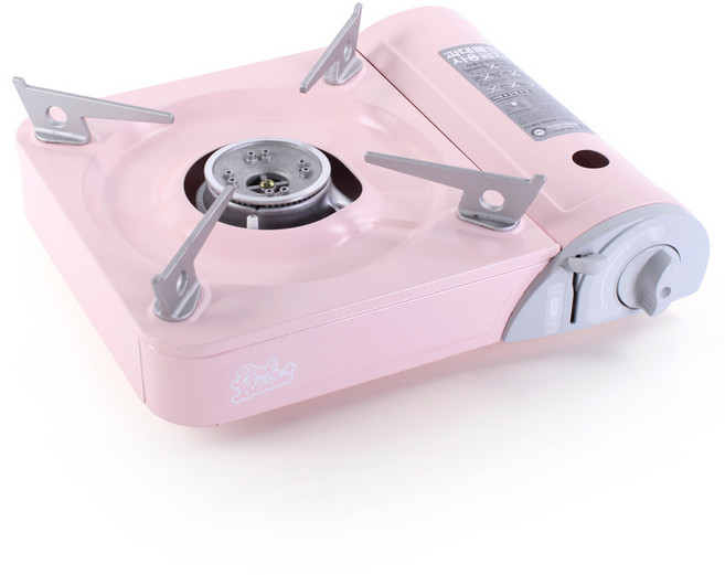 핑크블룸플러스 가스버너 러블리 휴대용가스버너 감성캠핑 고화력 부르스타, 1개