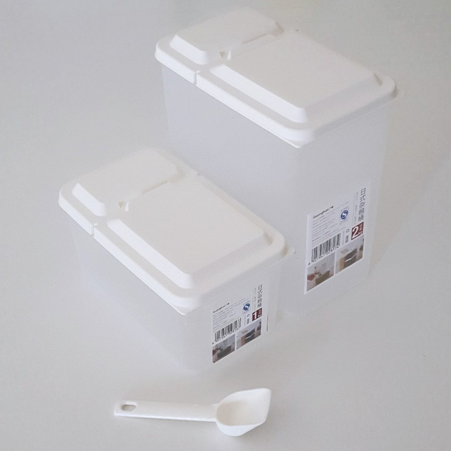 반오픈 가루세제 소분 저장 용기 대형_2kg 잡곡 캐니스터 보관용기, 2. 소형 _1kg
