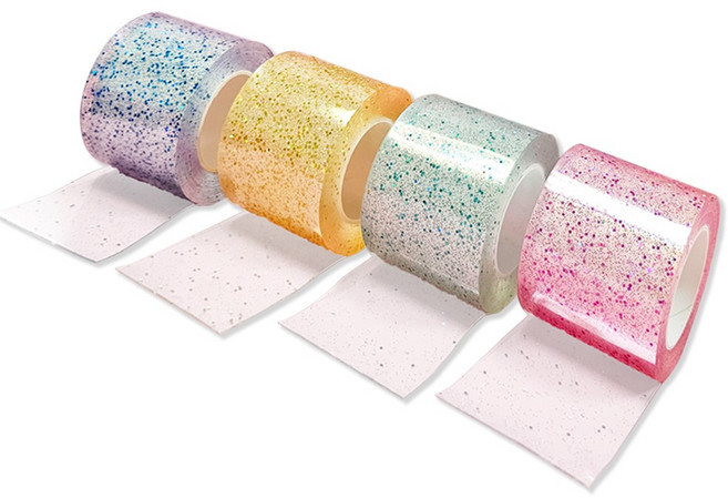 로앤제이 KC인증 양면 테이프 풍선 큐브 공 만들기 폭 4.8cm 길이 3m 투명, 테이프(펄) 4개