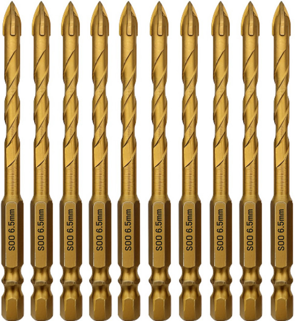수코리아 타일 유리 다용도 멀티 드릴 비트 기리 화살촉비트, 3.화살촉비트 6.5mm [ 10개입 ], 1개
