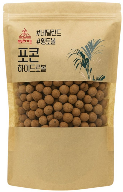 네덜란드 포콘 황토볼 세라믹 하이드로볼 어항 수경재배, 2L, 1개