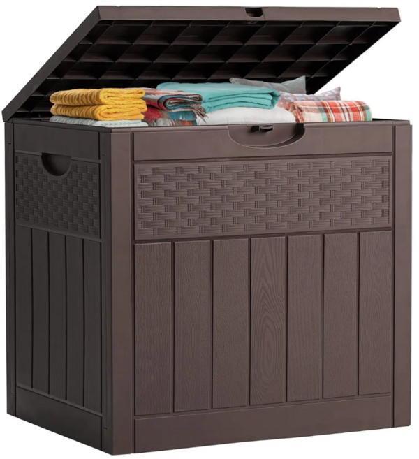 서플라이랩 야외보관함 126L 다목적 수납 정리함 데크박스, 1개, 브라운