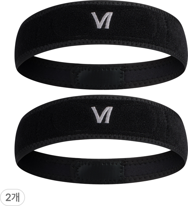 러닉스 슬개골 무릎보호대, 블랙, 2개