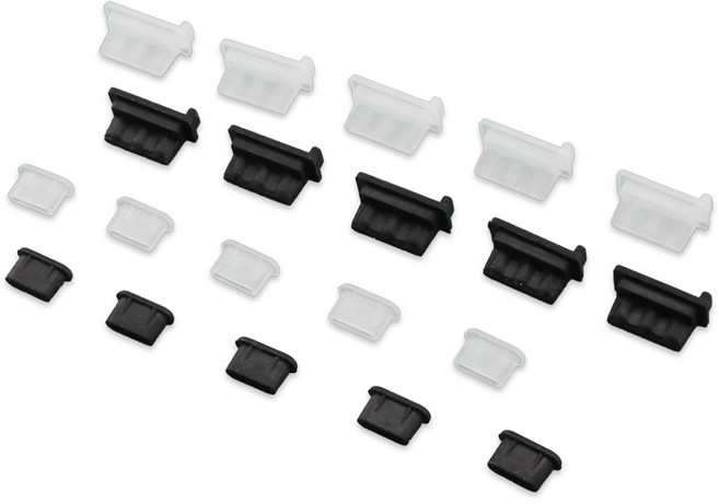 유스툴 배터리단자캡 단자보호캡 배터리단자커버 보조배터리 핸드폰 충전포트 먼지마개 C타입 A타입, 블랙화이트, 20개