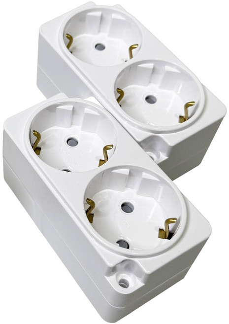 <KS인증> 이터칭 노출 국민 콘센트 (핀 타입) 국산 신형 행사특가, 2개, 1. 깔끔한 화이트 (1+1 할인), 95mm