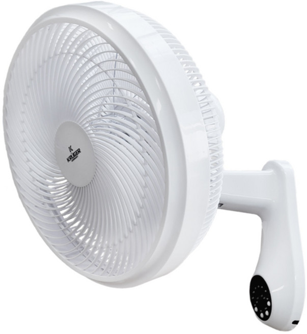 로즌 벽걸이 써큘레이터형 선풍기 리모컨 업소용 가정용 화이트 (16인치), KRF-R6214WCR