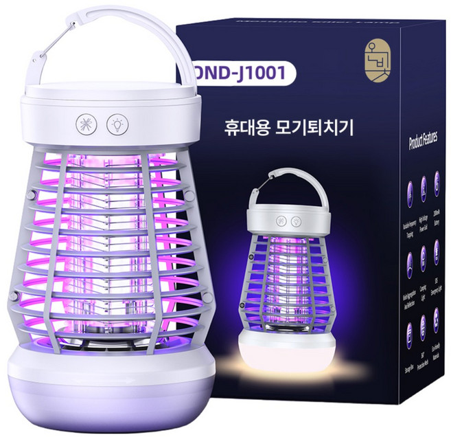 온빛 무선 캠핑 휴대용 가정용 모기퇴치기 캠핑랜턴, OND-J1001
