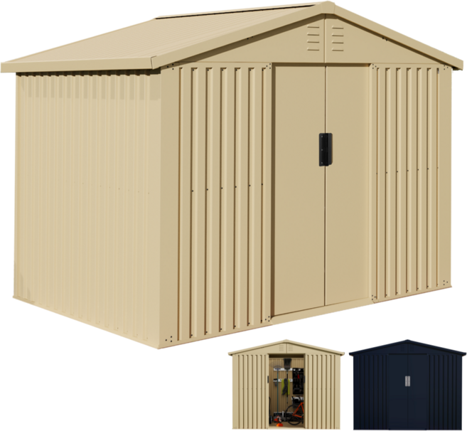탑앤라이프 조립식창고 그랜드-B 야외창고/소형창고/간이창고/이동식창고/농막/전원주택창고/정원창고/조립창고/창고), 샌드베이지