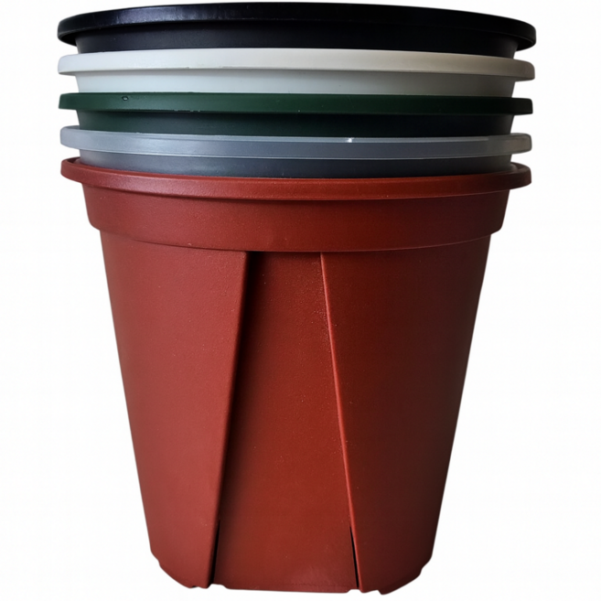 가네야 일본 슬릿화분 플라스틱 슬릿분 삽목 삽수 분갈이 원형 플분 EU 6, 브라운