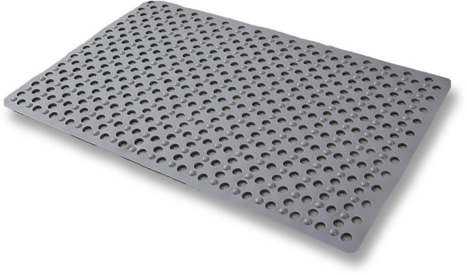 라니아 미끄럼방지 물빠짐 욕실 발매트, 1개, 그레이