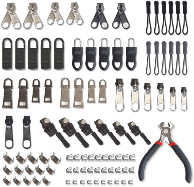 토이팝21 셀프 지퍼 수선 키트 100종 지퍼수선 세트, 1개