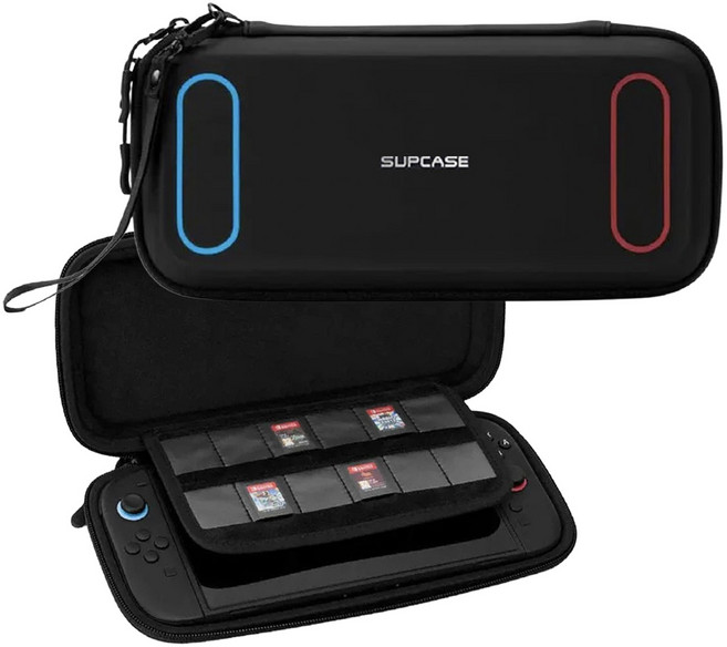 닌텐도 스위치2 파우치 SUPCASE 슬림 프로텍션 파우치, 1개, 블랙, Slim Pouch