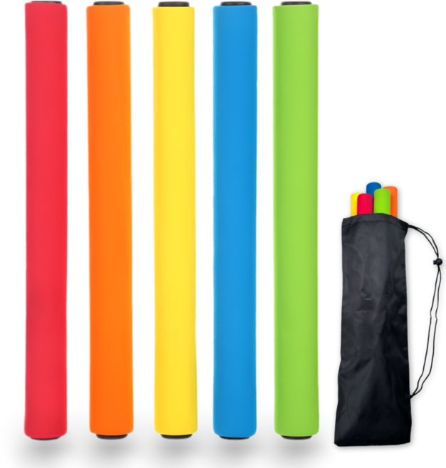 이어달리기 릴레이 바톤 5개 세트, 1세트, 혼합색상