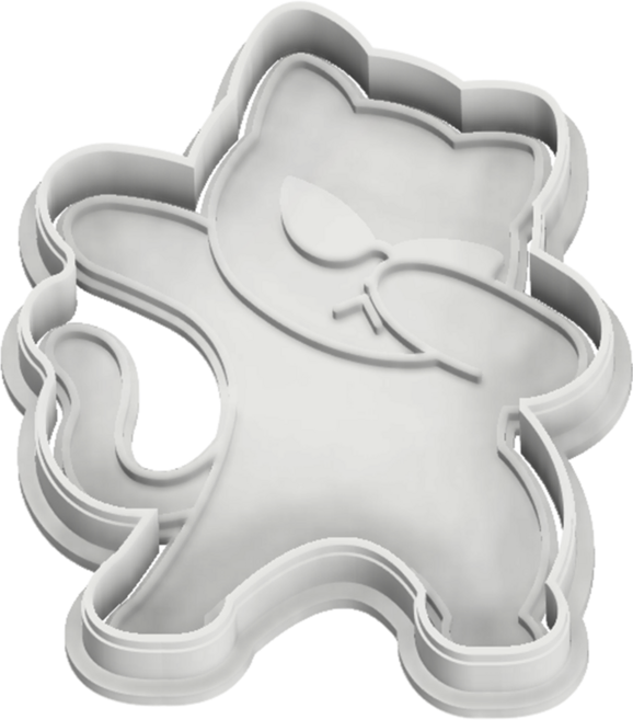 힙한 고양이 쿠키커터 쿠키틀 캐릭터 맞춤제작 홈베이킹 도구, 1개, 4. 멋진 척 힙고