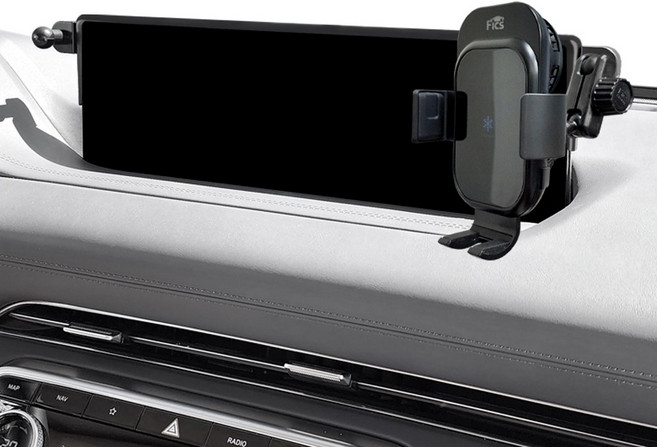 픽스 글로벌 제네시스 GV70 G80 차량용 핸드폰 충전거치대 세트, 전용마운트+연장바+충전거치대, 1개