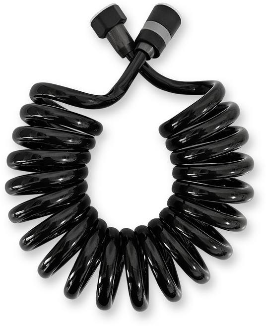 황동 스프링호스 코일샤워호스 꼬임방지 pu, 블랙, 3m