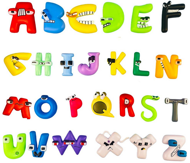 알파벳로어 피규어 26종 영어교구 영단어 공부 학습, 1개