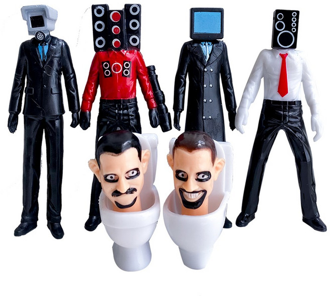 스키비디 토일렛 피규어 세트 6종, 1세트