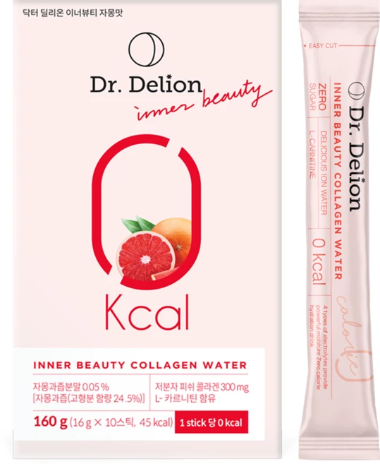 닥터딜리온 이너뷰티 이온음료 수분보충 저분자 피쉬콜라겐 자몽맛, 160g, 1세트 - 쿠팡