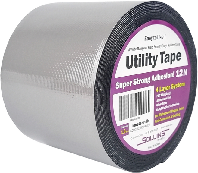 솔루인스 유틸리티 부틸 방수테이프 10cm x 5M, 1개