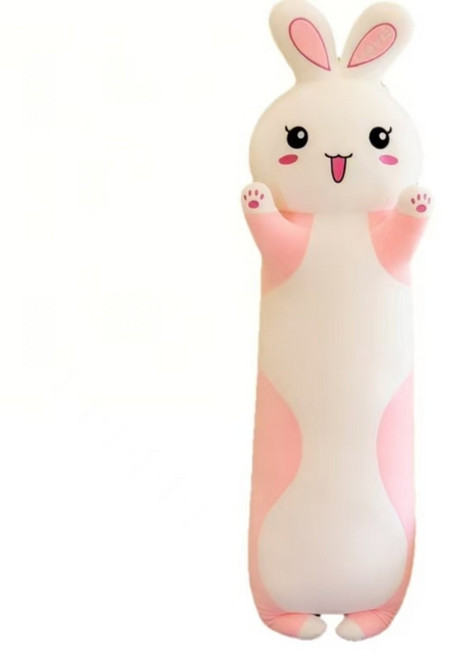 TAOMI 대형 토끼 바디필로우 성인애착인형, 핑크토끼