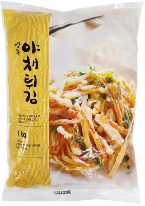 (박스)대하식품 냉동 야채튀김 1kg x 6봉, 6개