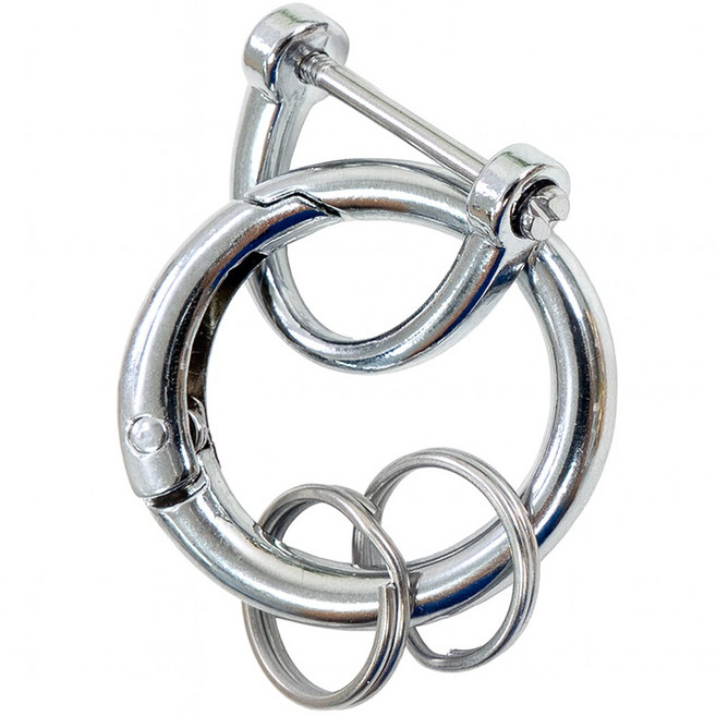 자동차 TPU 키 케이스 심플키링 키홀더 키링 스트랩 KH05, 실버, 1개