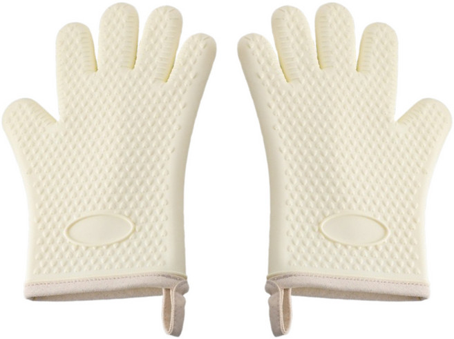 마힐스 실리콘 손가락 오븐 장갑 내열 미끄럼방지, 1세트, 그레이