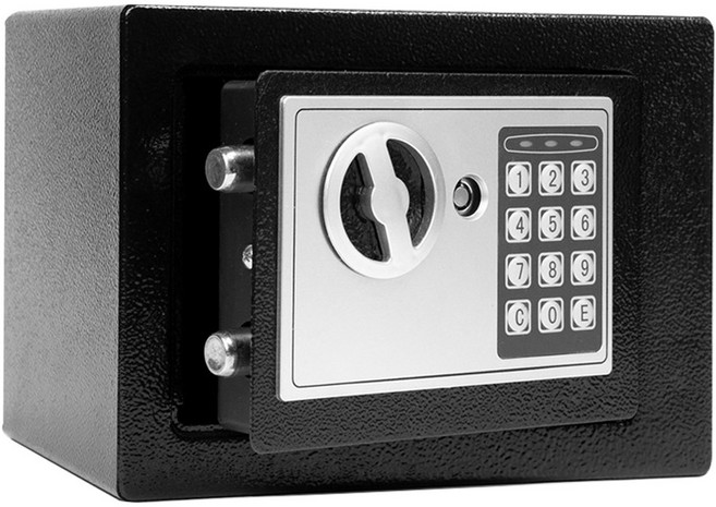 스토리빙 가정용 비밀번호 디지털 미니 금고, 블랙