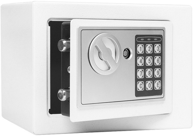 스토리빙 가정용 비밀번호 디지털 미니 금고, 화이트